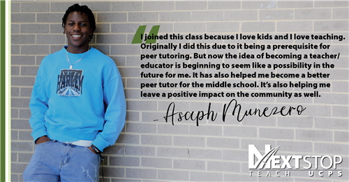 Asceph Munezero's testimonial for the Next Stop: TeachUCPS program